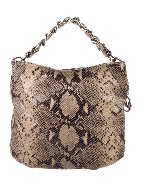 michael kors snakeskin hobo bag